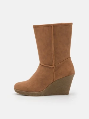 Botki na obcasie Anna Field By Zalando koniakowy