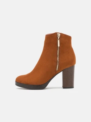 Botki na obcasie Anna Field By Zalando miedziany