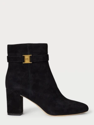 Botki na obcasie Lauren Ralph Lauren czarny