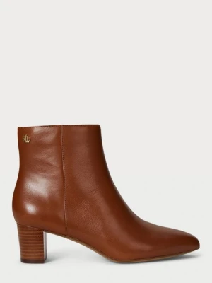 Botki na obcasie Lauren Ralph Lauren tan