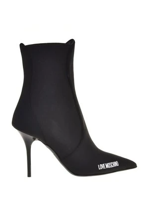 Botki na obcasie LOVE MOSCHINO czarny