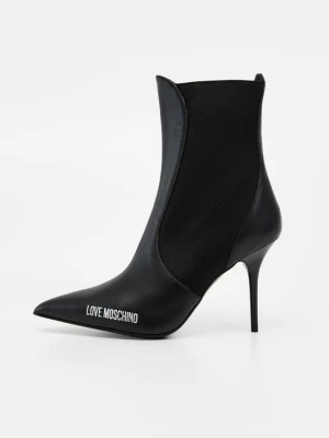 Botki na obcasie LOVE MOSCHINO czarny