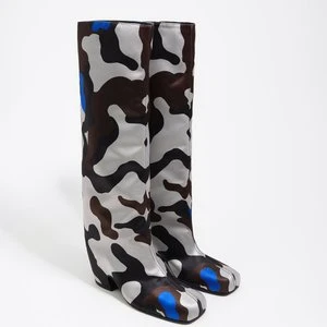 Botki na obcasie satyna print moro BIMBA Y LOLA