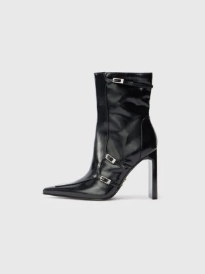 Botki na obcasie Steve Madden czarny