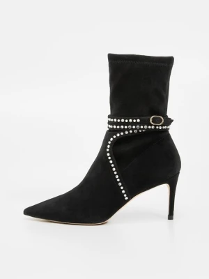 Botki na obcasie Stuart Weitzman czarny