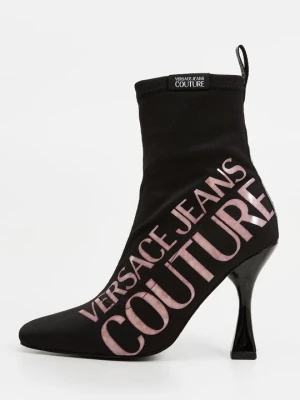 Botki na obcasie Versace Jeans Couture czarny