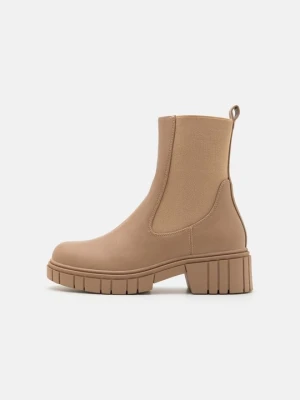 Botki na platformie Anna Field Wide Fit By Zalando beżowy