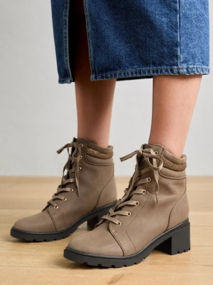 Botki na platformie Anna Field Wide Fit By Zalando taupe