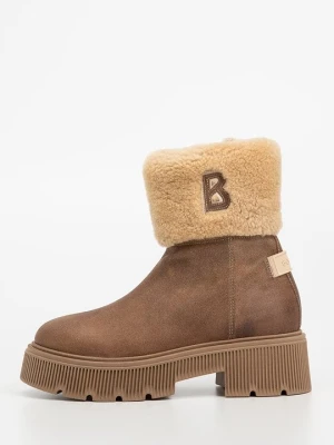 Botki na platformie Bogner taupe