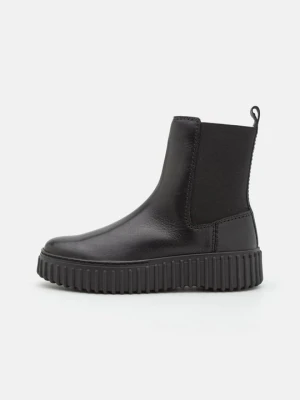 Botki na platformie Clarks czarny