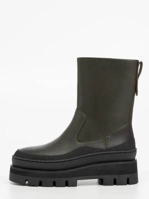 Botki na platformie Clarks zielony