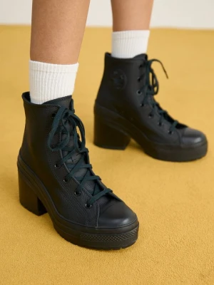 Botki na platformie Converse czarny