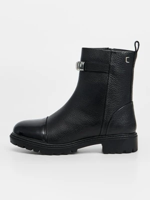 Botki na platformie Copenhagen Shoes srebrny