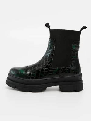 Botki na platformie Copenhagen Shoes zielony