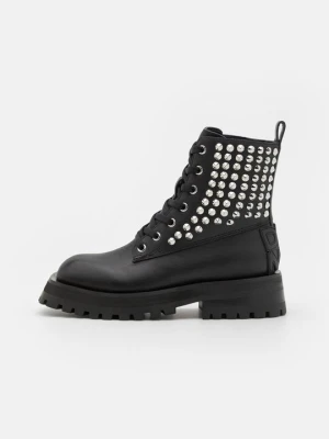 Botki na platformie DKNY czarny
