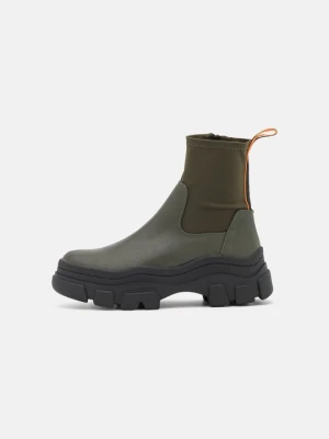 Botki na platformie Even&Odd khaki