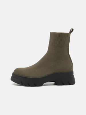 Botki na platformie Even&Odd Wide Fit By Zalando khaki