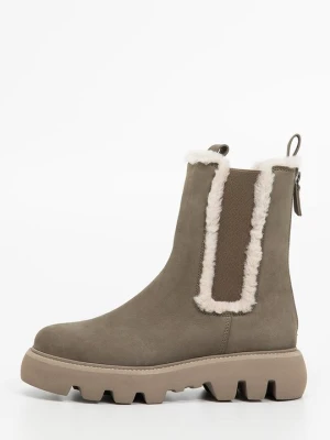 Botki na platformie Kennel & Schmenger khaki
