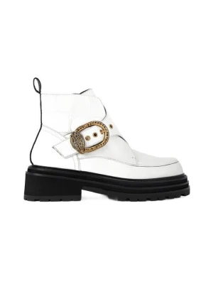 Botki na platformie Kurt Geiger mleczny