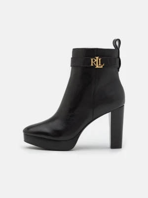 Botki na platformie Lauren Ralph Lauren czarny