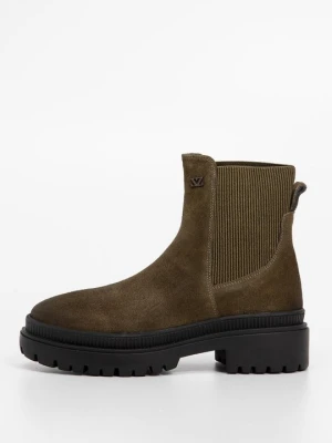 Botki na platformie Lazamani khaki