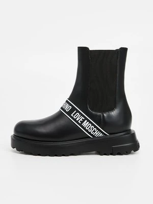 Botki na platformie LOVE MOSCHINO czarny