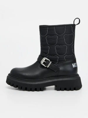 Botki na platformie MOSCHINO czarny
