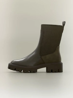 Botki na platformie Only khaki