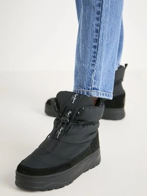 Botki na platformie Pepe Jeans czarny