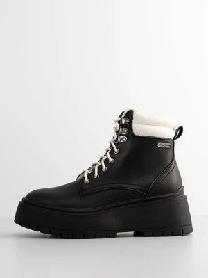 Botki na platformie Pepe Jeans czarny