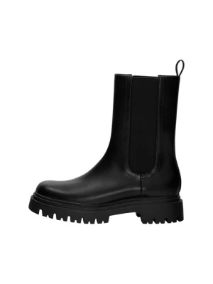 Botki na platformie PULL&BEAR czarny