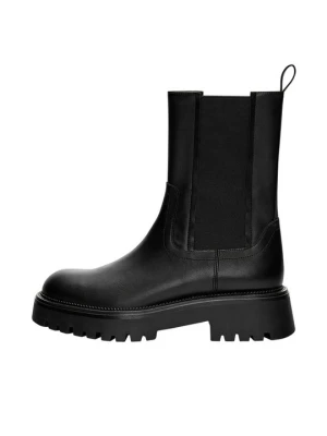 Botki na platformie PULL&BEAR czarny