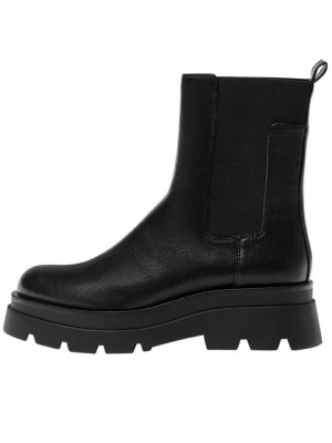 Botki na platformie PULL&BEAR czarny