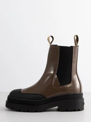 Botki na platformie Scotch & Soda taupe