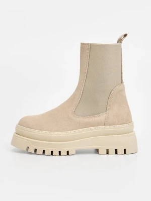 Botki na platformie Steve Madden beżowy