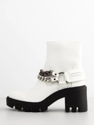 Botki na platformie Steve Madden biały