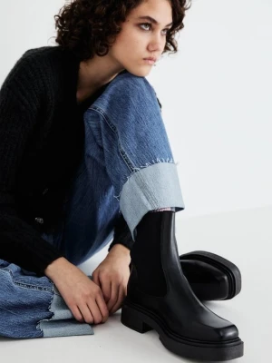 Botki na platformie Steve Madden czarny