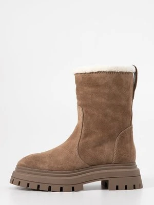 Botki na platformie Stuart Weitzman brązowy