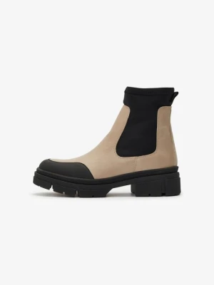 Botki na platformie Tamaris taupe