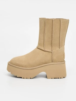 Botki na platformie UGG beżowy