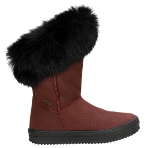 Botki ocieplane Bartek dla dziewcząt bordowy w 44399w boa p39607