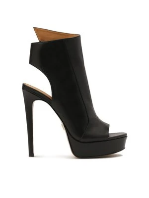 Botki peep toe z platformą Kazar