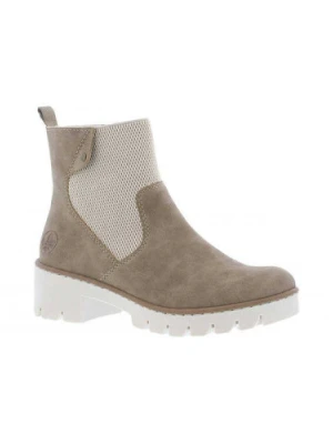 BOTKI RIEKER - 960268-08 BEŻ