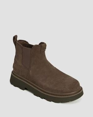 Botki Skórzane Męskie Ugg Chelsea Lug Brązowe