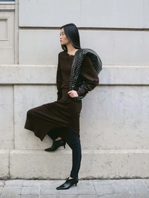 Botki skórzane na obcasie kitten czarny - Kobieta - - MANGO