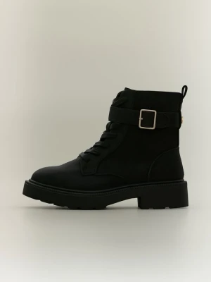 Botki sznurowane Anna Field Wide Fit By Zalando czarny