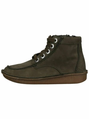Botki sznurowane Clarks oliwkowy