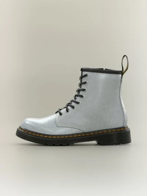 Botki sznurowane Dr. Martens srebrny
