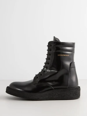 Botki sznurowane Emporio Armani czarny