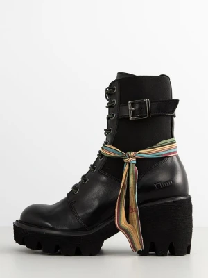 Botki sznurowane Felmini czarny